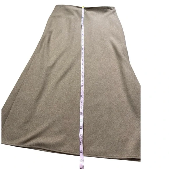 Vince Brushed Flannel Side Slit Slip Skirt in Tan size 10 - Picture 11 of 13